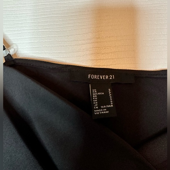 Forever 21 Black Satin Mini Dress - Picture 2 of 4